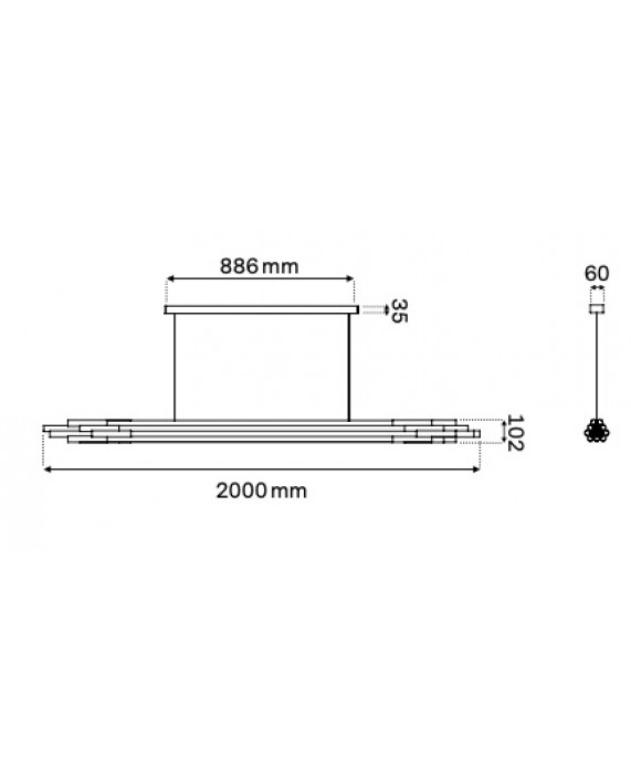 DCW éditions Org Horizontal Pendant Lamp